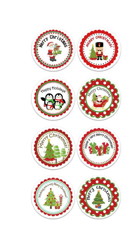 Christmas gift stickers decorative sealing sticker Merry Christmas Reward Self-adhesive labels  Day party