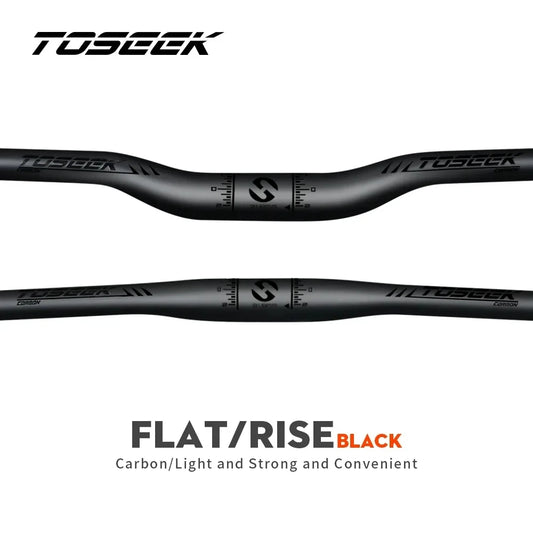 TOSEEK Bicycle Handlebar Carbon Fiber Handlebars MTB Bike Handle Bars 31.8mm Width 580/600/620/640/660/680/700/720/740/760mm