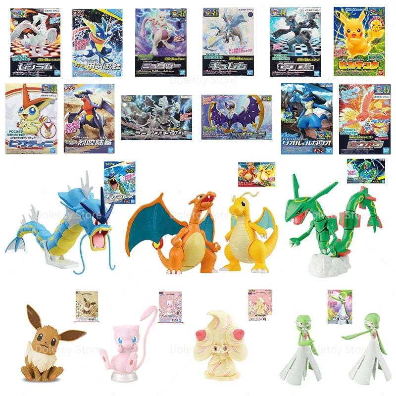 Original Pokemon Figure Rayquaza Ho-Oh Lugia Lunala Garchomp Gyarados Action Model Collectible DIY Assemble Ornaments