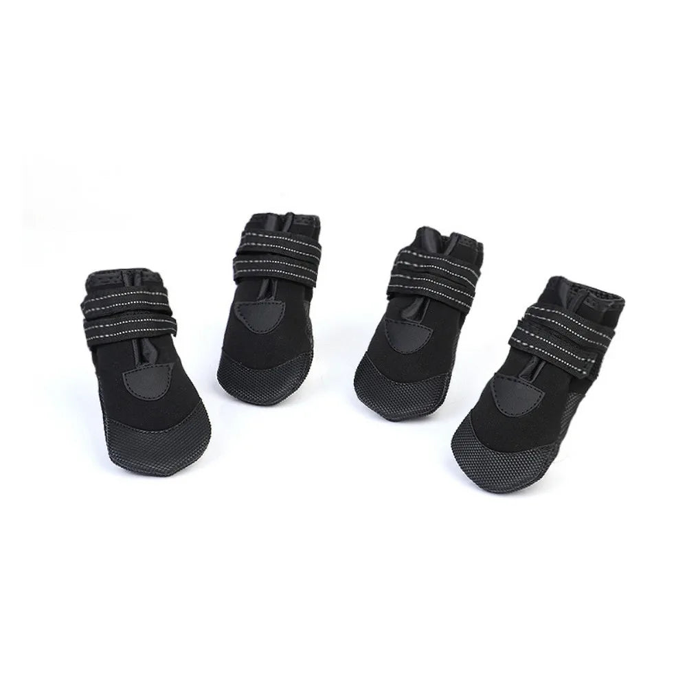 Adjustable Anti-Slip Dog Shoes Wear-Resistant Reflective Waterproof Dog Boots Comfortable Breathable Dog Foot Cover Outdoor
