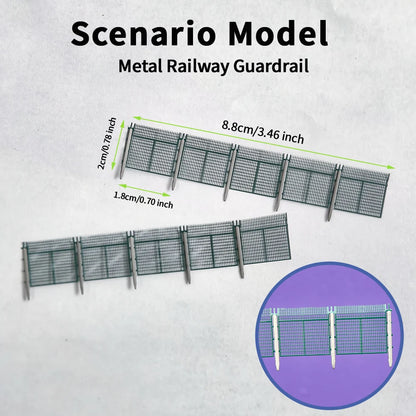 N Scale Miniature Protective Metal Fence 1/150 Model Guaedrail For Railway Train/Sand Table/Military Scene Material/Diorama 1PC