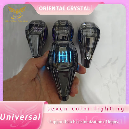Crystal Shift Knob LED Seven Colors Suitable for 8-10-12MM Diameter 5-Speed/6-Speed Suitable for Toyota/Lexus/Mitsubishi/Honda