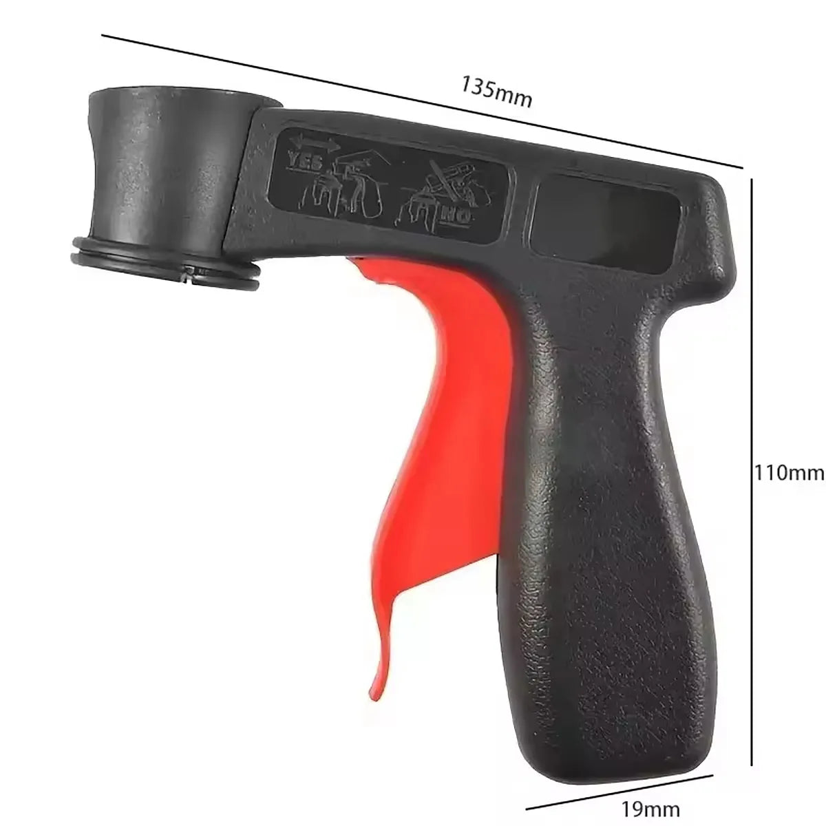 1/2 Pcs Plastic Portable Spray Paint Handle, Universal Reusable Car Color Changing Film Pasting Self Spraying Hand Spray Gun