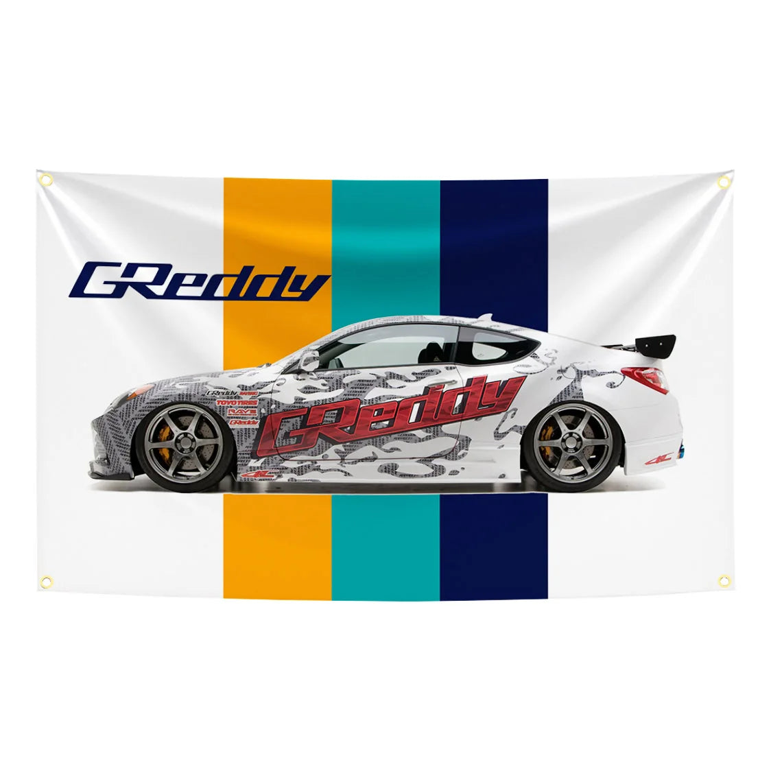 60x90cm 90x150cm 120x180cm GReddys JDM Racing Flag Tapestry Banner Japanese Auto Modify Garage Wall Hanging Flag Decor