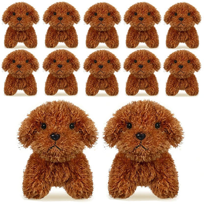 Teddy Dog Plush Toys 4.72 Inch Stuffed Puppy Dogs Mini Plush Dogs for Adopt a Puppy Party Favors Christmas Baby Shower Birthday