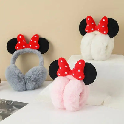 Mouse Animation Peripheral Cartoon Bow Shape Autumn and Winter Warm Plush Cold-proof Anti-freezing Thickened Ear Warm Ear Bag