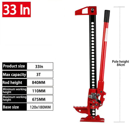 20 /33 Inch Car Jack Manual Off-road Vehicle Rescue Jack Car Monkey Climbing Bar Front Bar Holder Off-road Jack Recovery Lifter