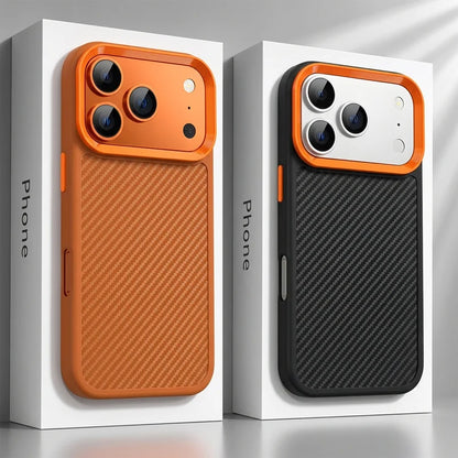 Official Carbon Fiber Phone Case For iPhone 17 18 Promax 12 13 14 15 16 17 Pro Max 16 Plus Silicone Shockproof Protector Cover