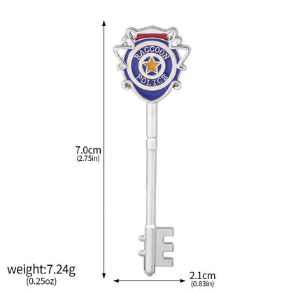 Game Resident Evil Raccoon City Badge Keychain STARS Brooch 1969 Police Badge Pin Hat Lapel Clothing Accessories Souvenir Badge