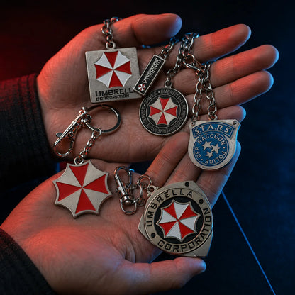 Resident Evil Metal Keychain Necklace Series STARS Badge Pendant 2026 Umbrella Corporation Cosplay Accessory Gift Collectible