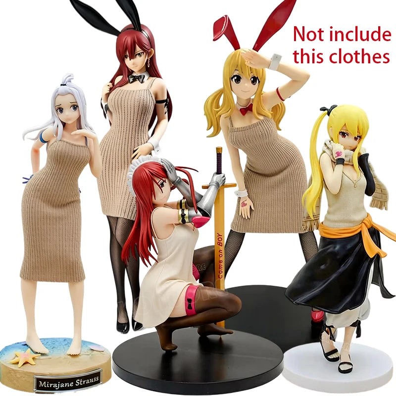 FAIRY TAIL Lucy Heartfilia Anime Girl Figure Erza Scarlet/Natsu Dragneel/Mirajane Strauss Action Figure Model Doll Toys Gifts
