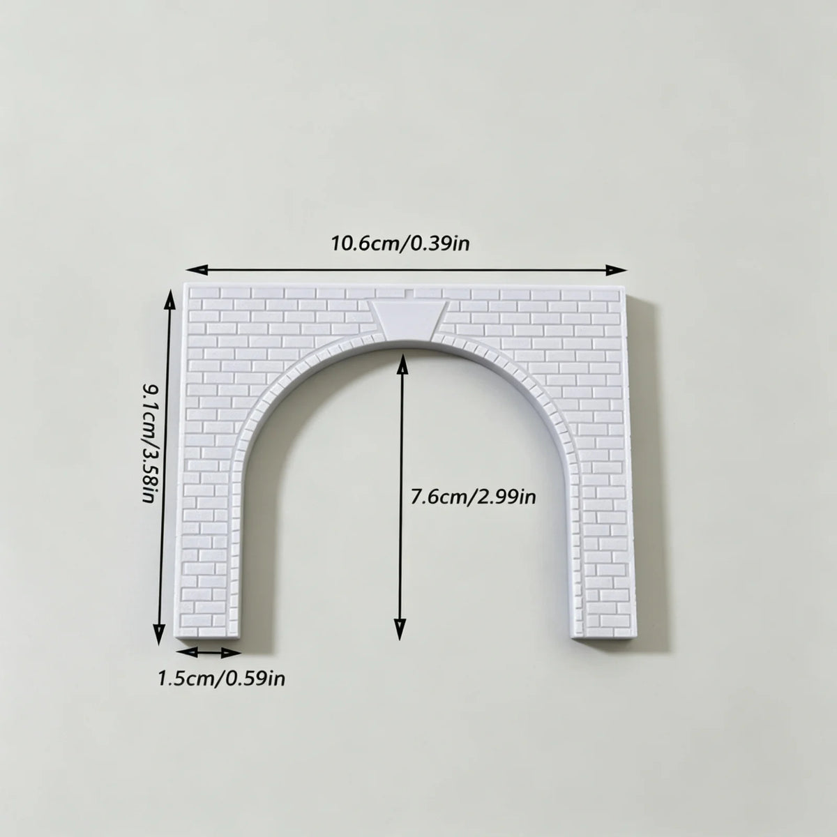 2Pcs Simulation Brick Tunnel Entrance Model for Railway Train Layout Diorama Wargame Decor