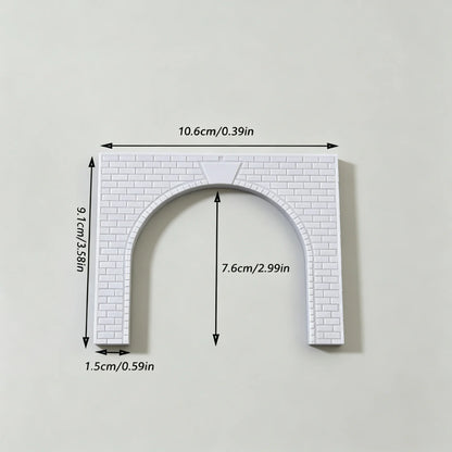 2Pcs Simulation Brick Tunnel Entrance Model for Railway Train Layout Diorama Wargame Decor