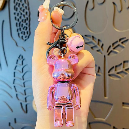 High Quality Black White Bear brick Action Figures Block Bear PVC DIY Keychain Keyring Pendant Paint Doll Mini Brick Figure Toys