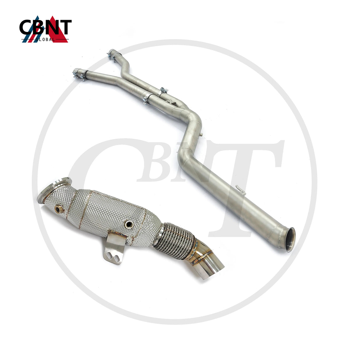 CBNT Exhaust Systems for BMW M240i G42 M340i G20 M440i for Toyota Supra A90 B58 3.0T Mid Pipe & Downpipe Exhaust Pipe