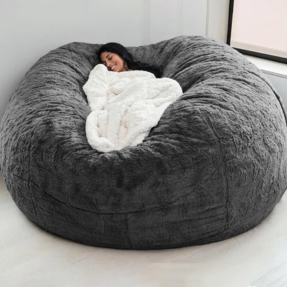 Sofa Bean Bag Flexible Bean Bag Cover Anti-fading Indoor Oversized Bean Bag Chair Cover  Dust-proof