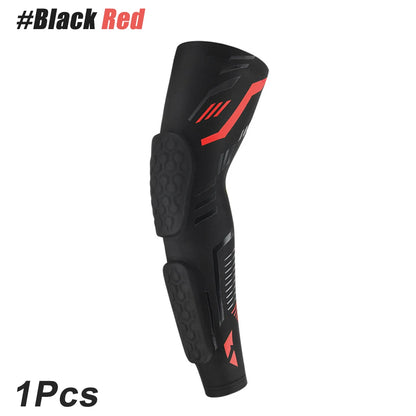 1 Pcs Professional Padded Arm Sleeves, Youth and Adult Elbow Forearm Crashproof Pads for Football Basketball Volleyball Soccer
