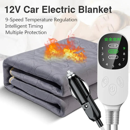 12V Electric Blanket Seat Heating Pad for Camping Trucks Off-road Vehicles Warm Heater Sleeper Heated Blanket