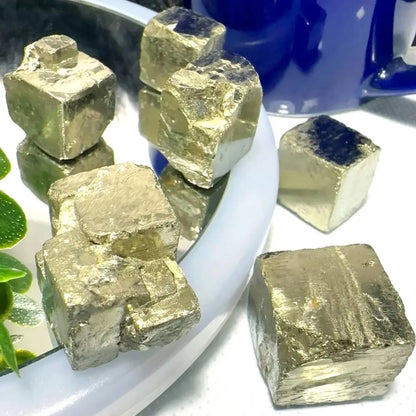 Natural High Density Peru Pyrite Cubic Ore Stone Crystal Mineral Specimen Pyrite Cube Cluster Energy Home Decoration