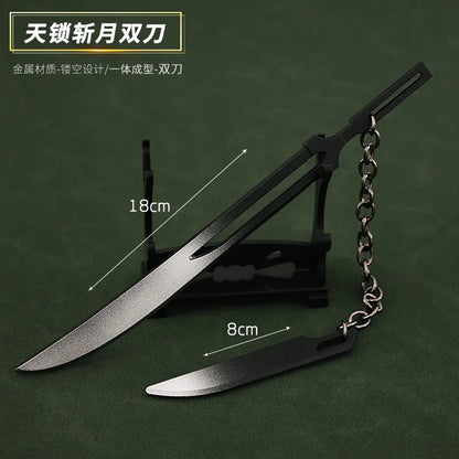Bleach Mini Sword Model Keychain Zangetsu Zanpakutou Hitsugaya Toushirou Katana Keychains Accessories llaveros