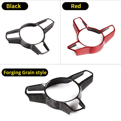 For Porsche Panamera Cayenne Macan 911 718 918 2014-2024 Real Carbon Fiber Car Steering Wheel Decorative Frame  Auto Accessories