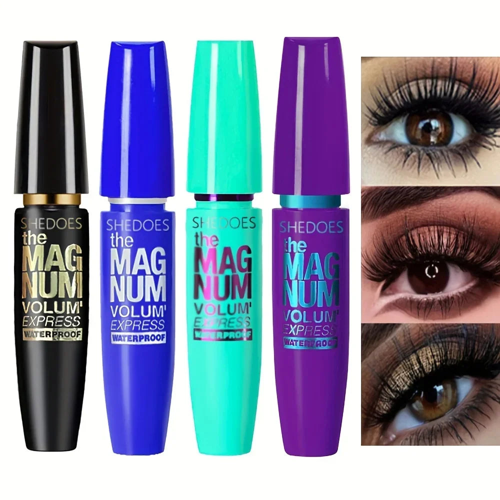1pc  Black Mascara Thickening, Lengthening, Curling, Waterproof Liquid Fiber Mascara