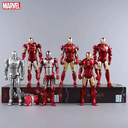 Original Avengers ZD Toy Light version Iron Man Mark3 MK6 Action Figure MK1-7 LED MK85 Suit-up Gantry Adult Collectible Toys