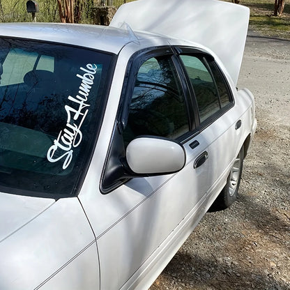 Stay Humble Windshield Decal - Large Funny Vinyl Sticker for Drift Cars & Trucks, Bumper Decoration Waterproof - 1pc