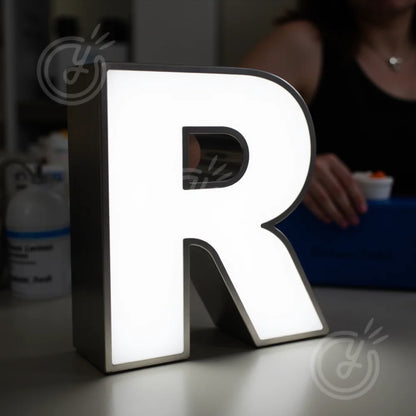 Custom LED House Number Outdoor Metal Letters Sign for Business Storefront Waterproof Illuminated Backlit House Number Signage