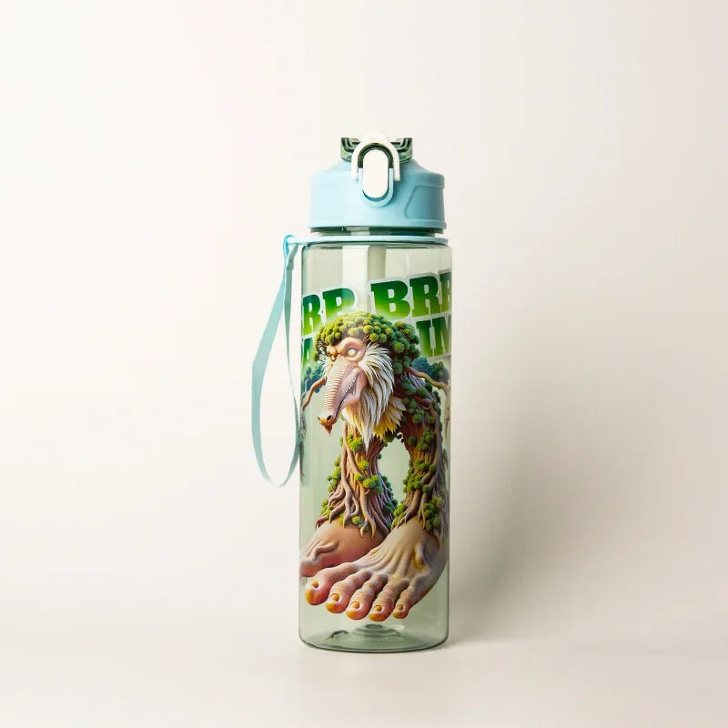 750ML Italian Brainrot Water Bottle Outdoor Drinking Cartoon Sports Cups Tung Tung Tung Sahur Tralalero Tralala Christmas Gift