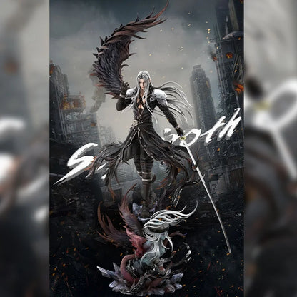 65CM PVC Final Fantasy VII Sephiroth Peripherals Action Figures Toy Model Desktop Ornament Birthday Gift
