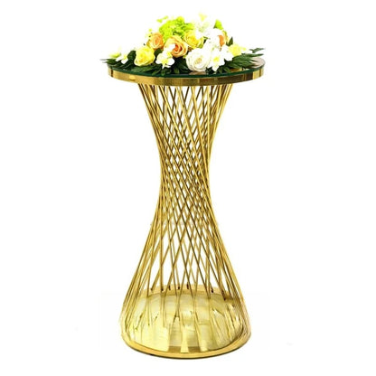 Modern Stainless Steel Cake Bar Table Round Wedding Event Party Table for Outdoor/Hotel Use Wholesale