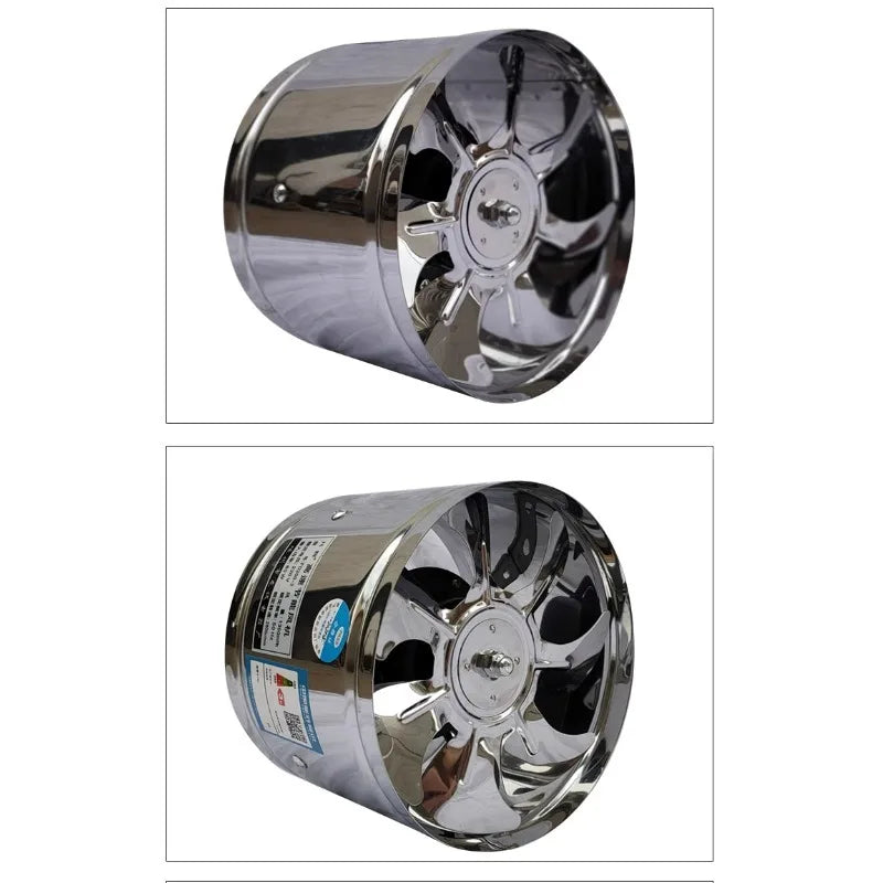 6/8 Pipe Exhaust Fan Air Ventilator Metal Pipe Ventilation Exhaust Fan Mini Extractor Bathroom Toilet Wall Fan Duct Fan