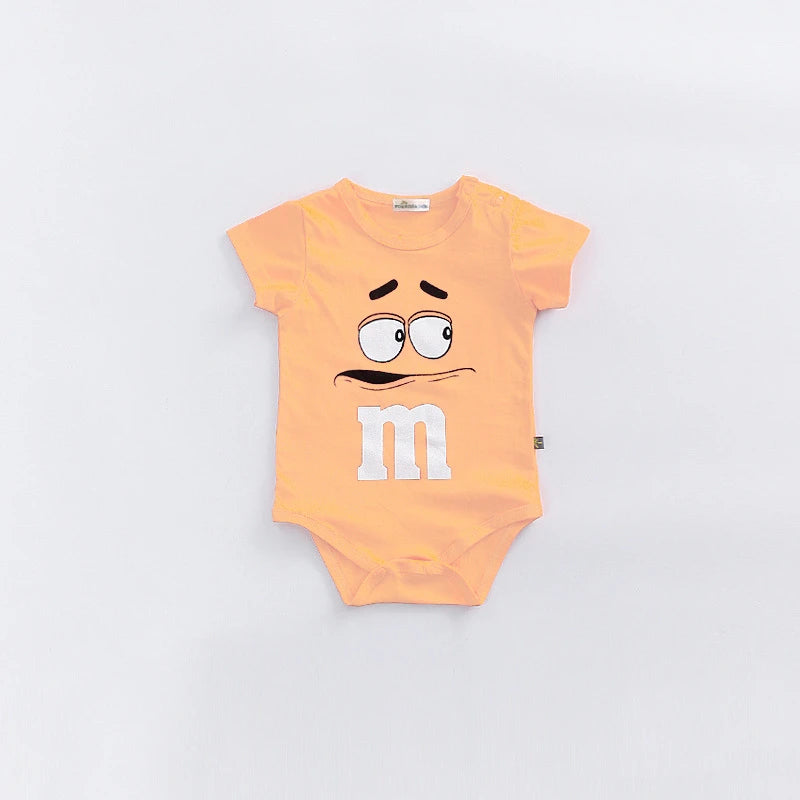 Cute Short Sleeve Rompers Newborn Clothing Solid Color Bodysuit Baby Boys Girls Thin Simple Onesies Fashion Summer Pajamas