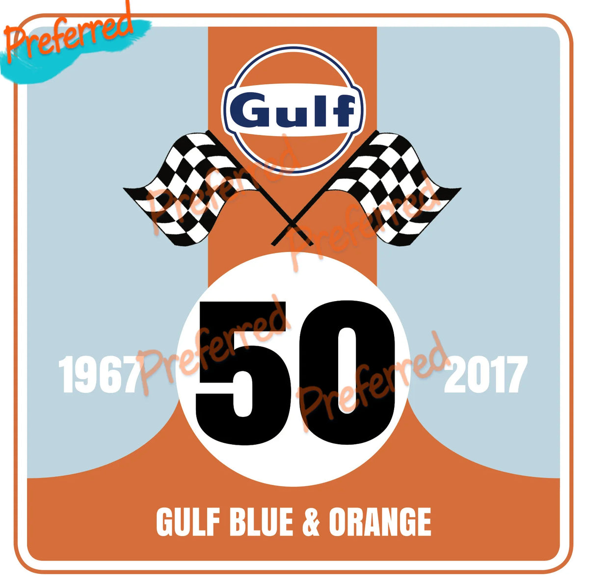Gulf Gas Engine Oil Gulf with Flag Vinyl Decal Sticker Waterproof Tonkin Gulf Yacht Club Sticker Decal Racing Pinup Art