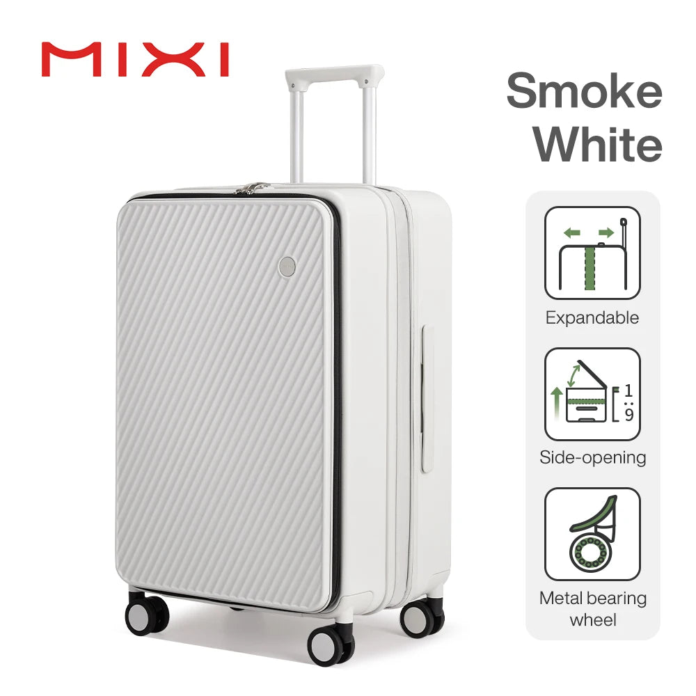 Mixi Expandable Carry On Luggage PC Hard Shell Suitcase Top Opening Rolling Travel Suitcases with Spinner Wheels TSA Lock M9296