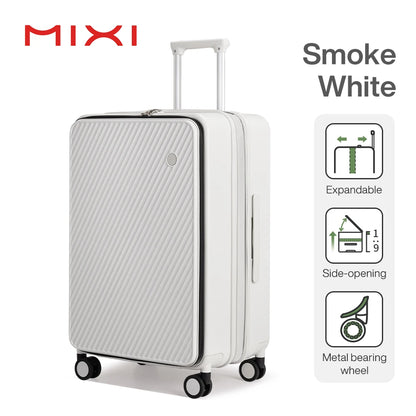 Mixi Expandable Carry On Luggage PC Hard Shell Suitcase Top Opening Rolling Travel Suitcases with Spinner Wheels TSA Lock M9296