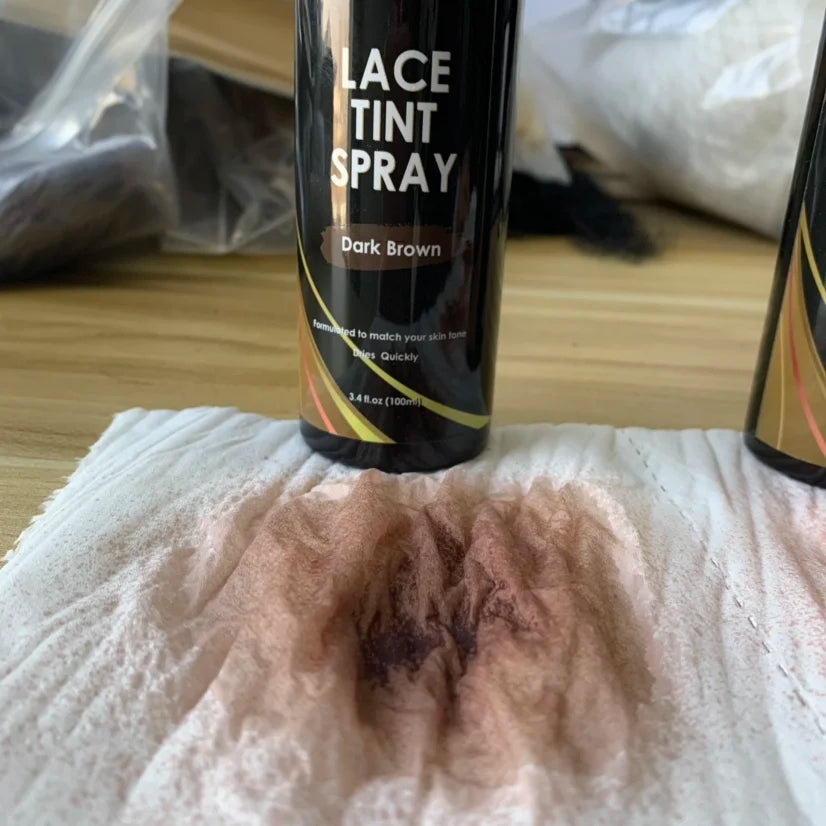 1Bottle 3.4FLoz Lace Tint Spary For Lace Wigs 100ml Light / Medium / Dark Melting Lace Dye Skin Tone Tint Foam For Wigs Toupees