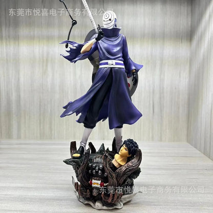 Naruto Anime Figure Uchiha Obito Action Figures double headed Statue PVC Collection Model Desktop Ornament Birthday Toys Gift