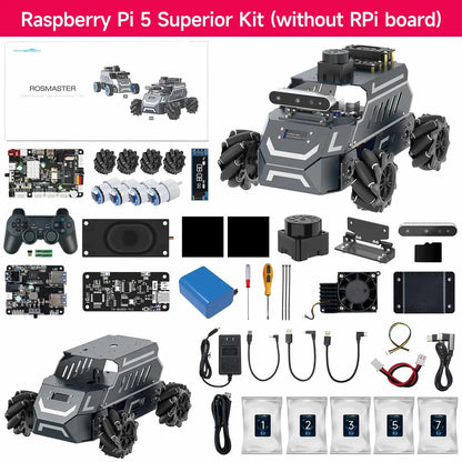 ROSMASTER M1 AI Large Model Embodied Intelligence Educational Robot Support 3D Depth Vision Jetson/Raspberry Pi/RDK X5 Control