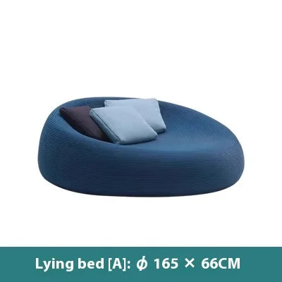 ！@Nordic Luxury Modern Fabric Rattan Furniture Set Creative Lazy Chair Outdoor Courtyard Living Room Hotel