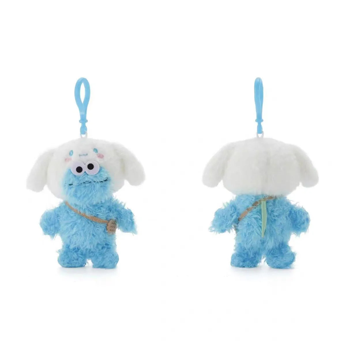 Enlightenment Cartoon Plush Keychain Cute ELMO Cookie Monster School Bag Pendant Big Bird Oscar Soft Stuff Accessories For Fans
