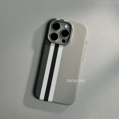 For iPhone 17 16 15 18 Pro Max Case Carbon Fiber Abstract Geometric for MagSafe Cover Magnetic Charging Shell Camera Armor Funda
