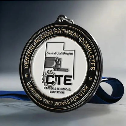 Custom Metal Medal with Ribbon Personalized Award Full Custom Shape Design Engraved Painted Medals MOQ 100PCS