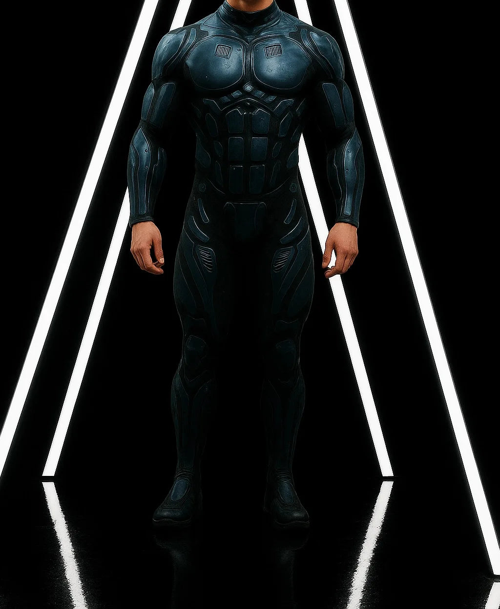 Men Halloween Cyber Punk Jumpsuit Adults Mechanical Cosplay Perfermence Bodysuit Carnival Party 3D Print Cycling Zentai