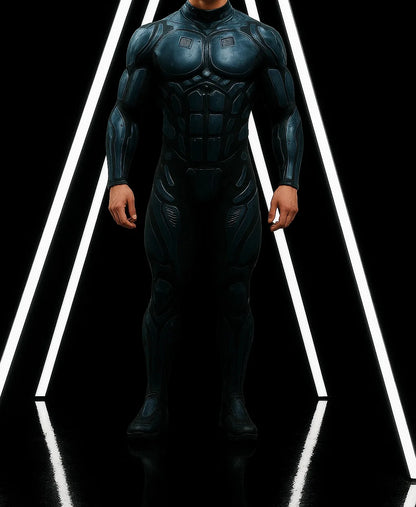 Men Halloween Cyber Punk Jumpsuit Adults Mechanical Cosplay Perfermence Bodysuit Carnival Party 3D Print Cycling Zentai