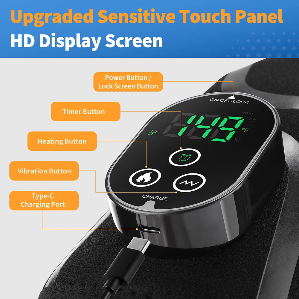 Cordless Electric Heated Massage Elbow Brace 5 Levels Hot Compress Elbow Vibration Massager for Tennis Sport Arm Muscle Joint