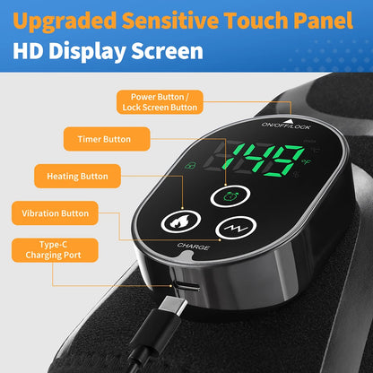 Cordless Electric Heated Massage Elbow Brace 5 Levels Hot Compress Elbow Vibration Massager for Tennis Sport Arm Muscle Joint