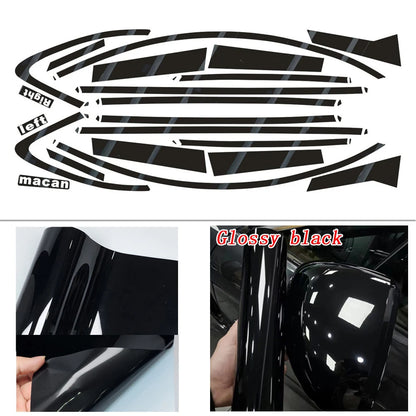 For Porsche Macan 2014-2020 SUV Window Chrome Delete Blackout ABC Pillars Glossy Black Stickers