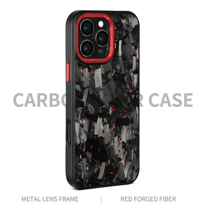 Real Carbon Fiber Armor100% Cover For IPhone 16Promax 15 Pro Max 14 13 12 11 Case Metal Frame Wireless Charge Forged Fiber Cover